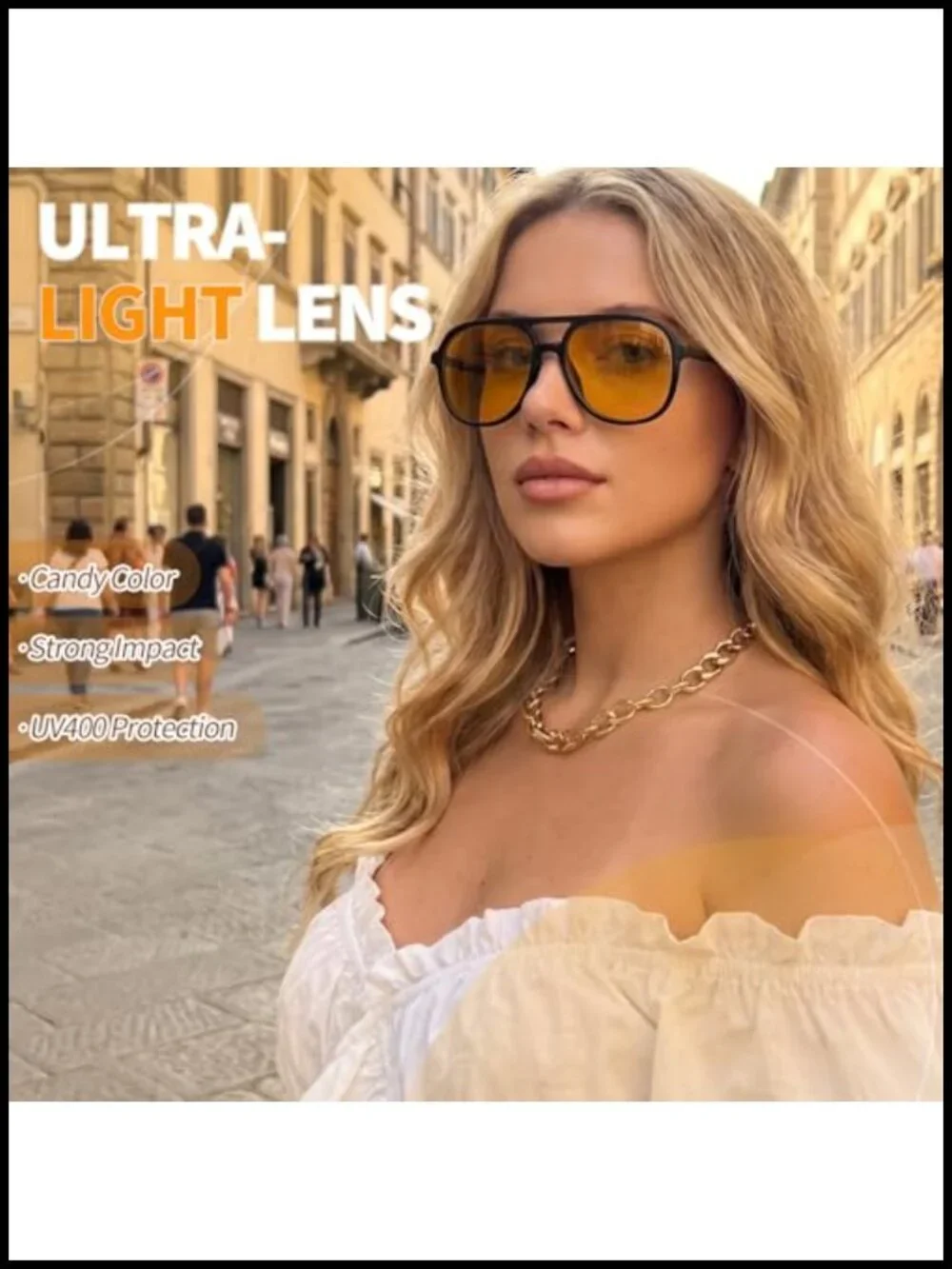 4 Pack Retro Polarized Aviator Sunglasses Square Oversized Vintage UV Protection